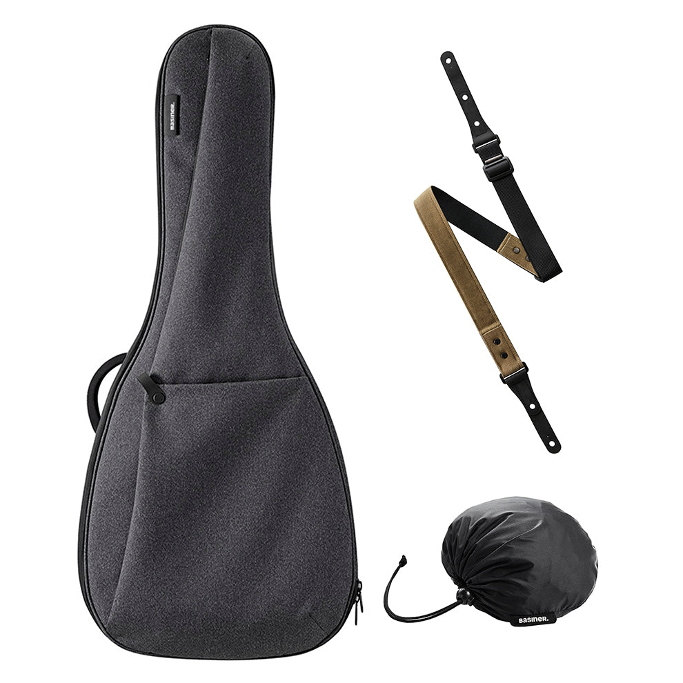 BRISQ Bundle - Dreadnought / Jumbo Acoustic Guitar Bag/Strap/Rain Shield