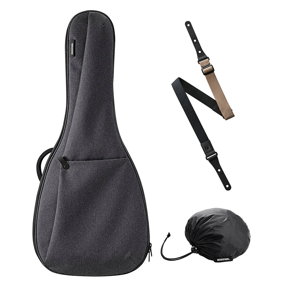 BRISQ套裝 - Dreadnought/Jumbo型原聲吉他包/背帶/防雨罩