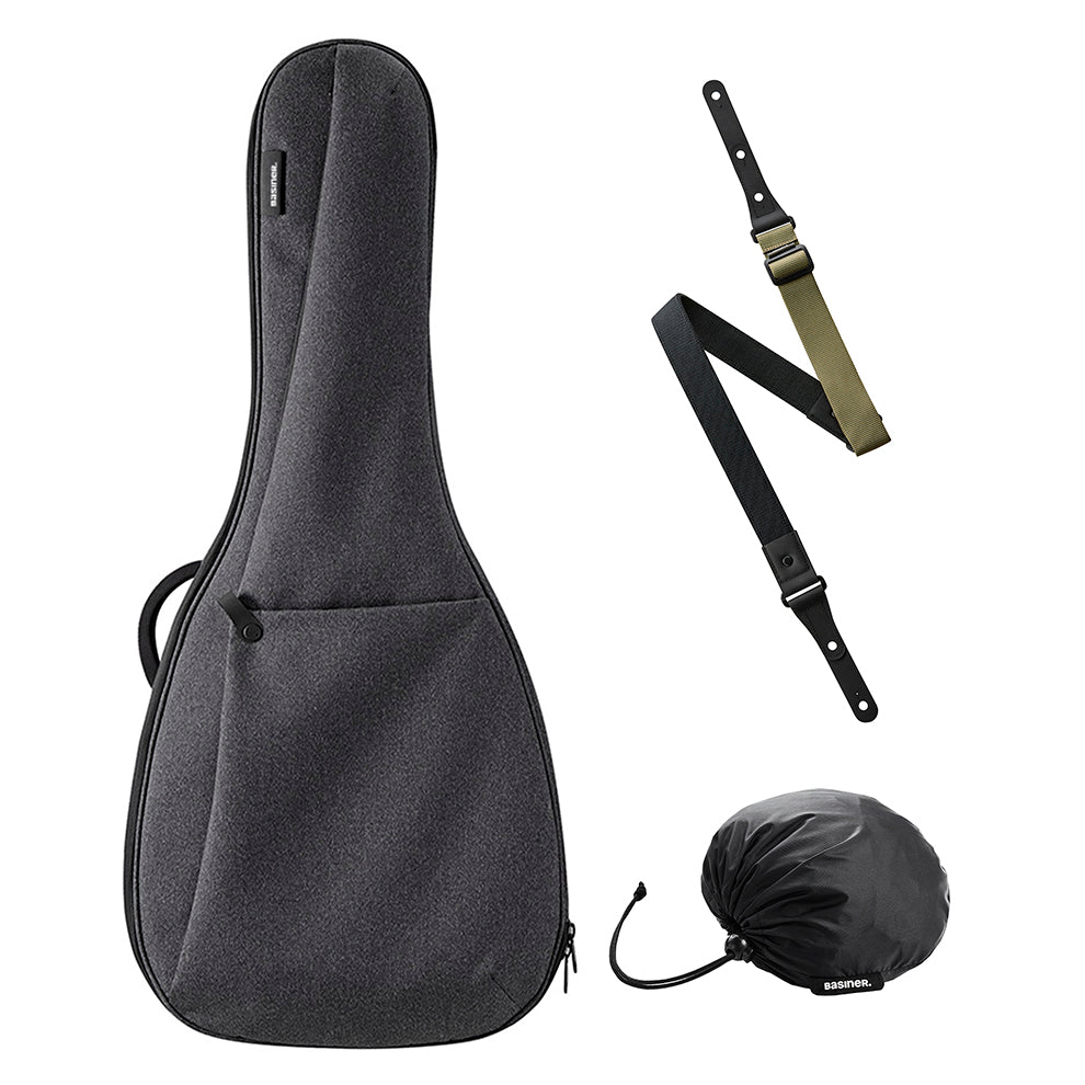 BRISQ Bundle - Dreadnought / Jumbo Acoustic Guitar Bag/Strap/Rain Shield
