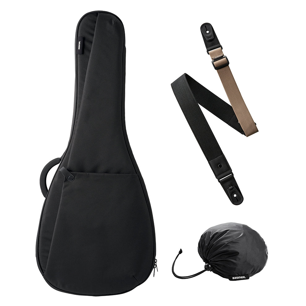 BRISQ套裝 - Dreadnought/Jumbo型原聲吉他包/背帶/防雨罩