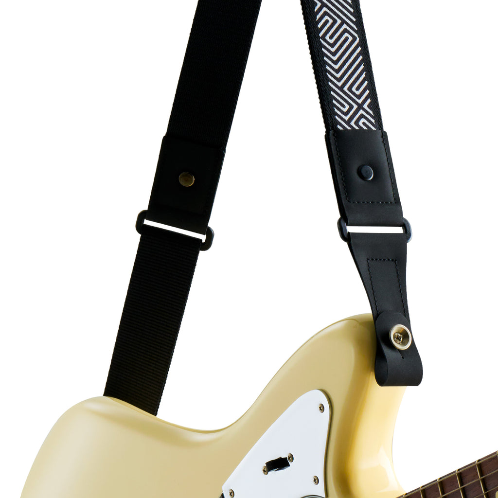 SENSE GUITAR STRAP 2WAYGRIP™ - Black Sine