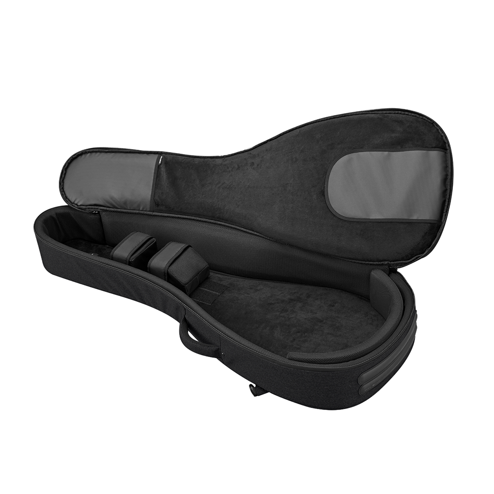 Black ACME Series acoustic guitar bag interior displayed